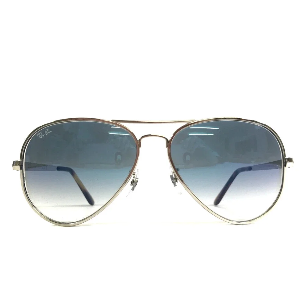 Ray-Ban Sunglasses RB3925 AVIATOR MAX 003/3F Silver Frames Gradient Blue Lenses